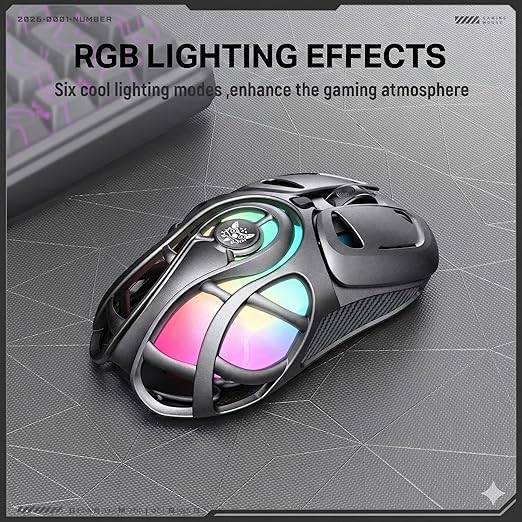 Ultra-Lightweight Gaming Mouse, Tri-Mode, RGB