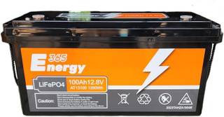365Energy 100Ah 12.8V Lithium Ion LiFePO4 Battery, 1280Wh Rechargeable Power Source